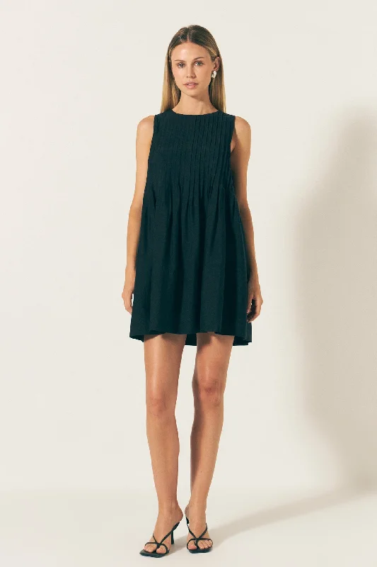 Endless Rose - Pintuck Voluminous Mini Dress Fashionable Party Mini Dress