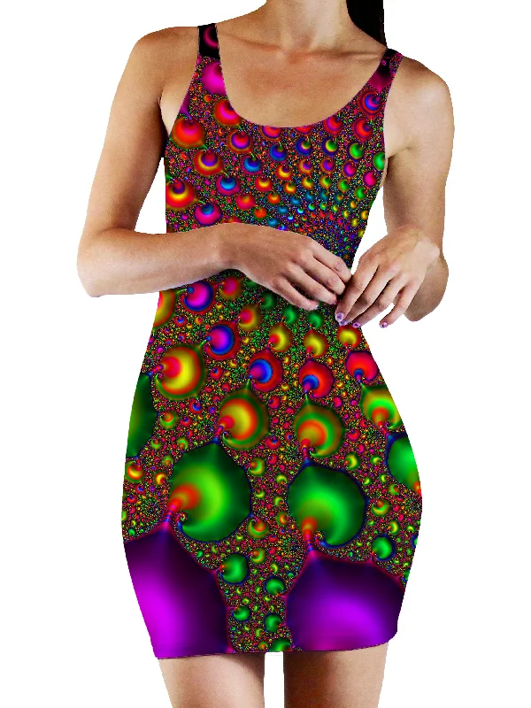 Psyclone Bodycon Mini Dress Casual High-Waist Mini Dress