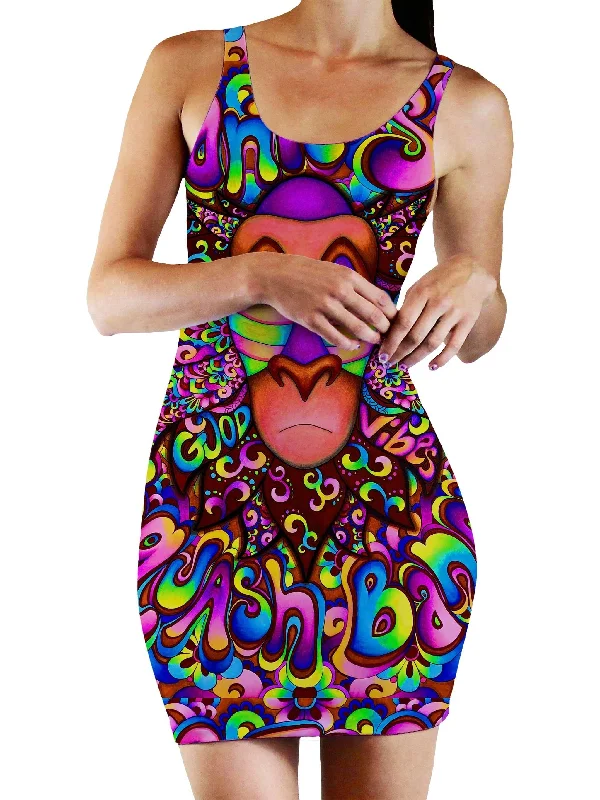 Rafiki Vibes Bodycon Mini Dress Trendy Bodycon Mini Dress