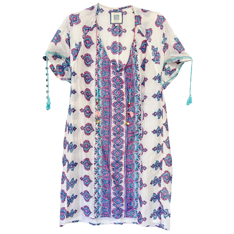 Tunic Kaftan Mini Dress Cozy Satin Mini Dress