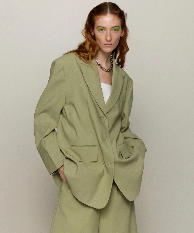 【25SPRING PRE-ORDER】Single Button Oversized Jacket Jacket Blazer Coat