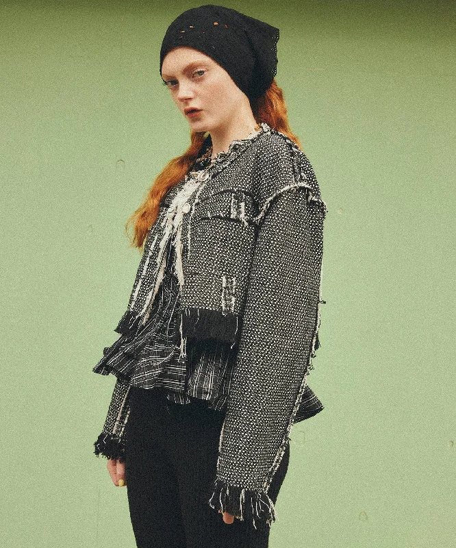 【25SPRING PRE-ORDER】Tweed Collarless Jacket Herringbone Jacket Checkered Jacket Solid Jacket 【25SPRING PRE-ORDER】Tweed Collarless Jacket Herringbone Jacket Checkered Jacket Solid Jacket