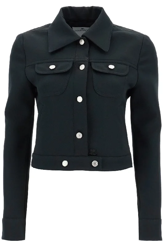 Twill Trucker Jacket  - Black Denim Jacket Leather Jacket Suede Jacket