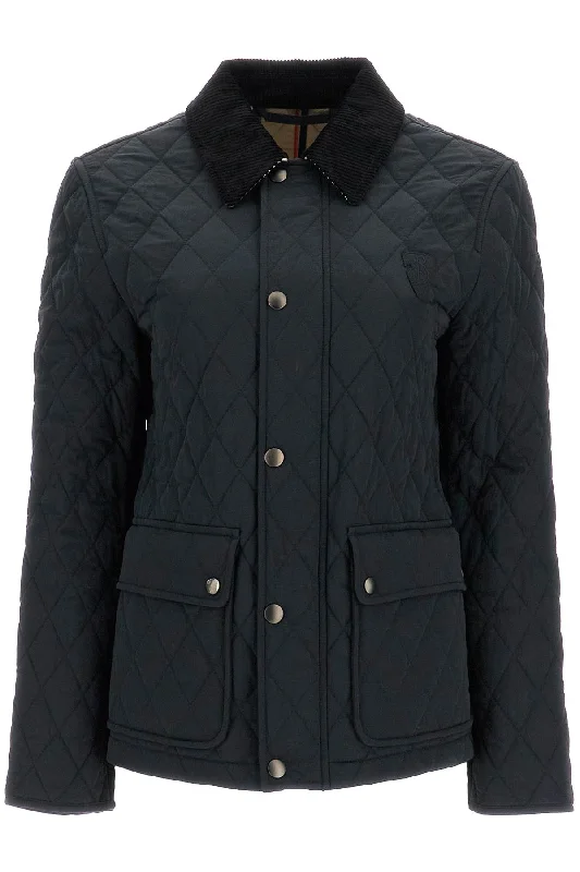 B Shield Quilted Jacket  - Black Ribbed Jacket Pleated Jacket Ruffled Jacket
