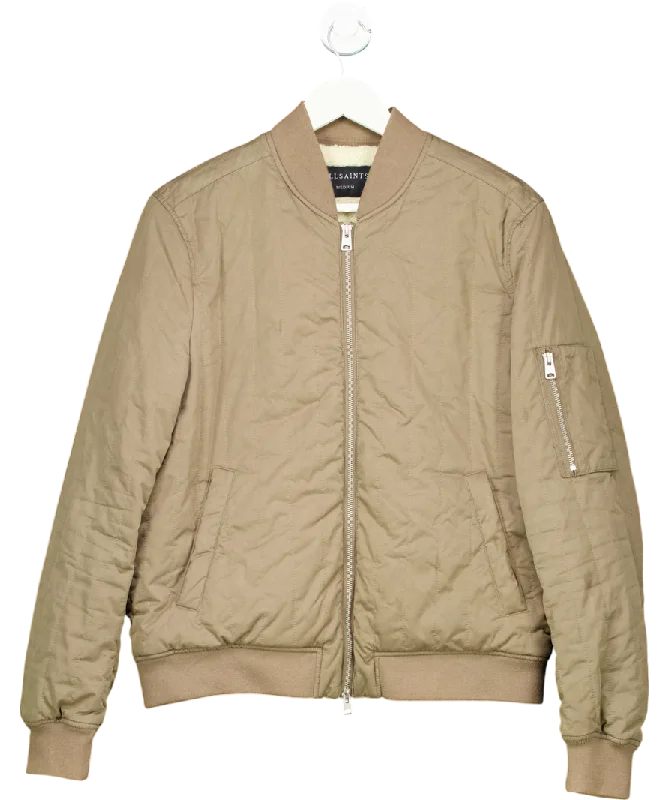 All Saints Beige Drake Bomber Jacket UK M Oversized Jacket Tailored Jacket Straight Jacket All Saints Beige Drake Bomber Jacket UK M Oversized Jacket Tailored Jacket Straight Jacket