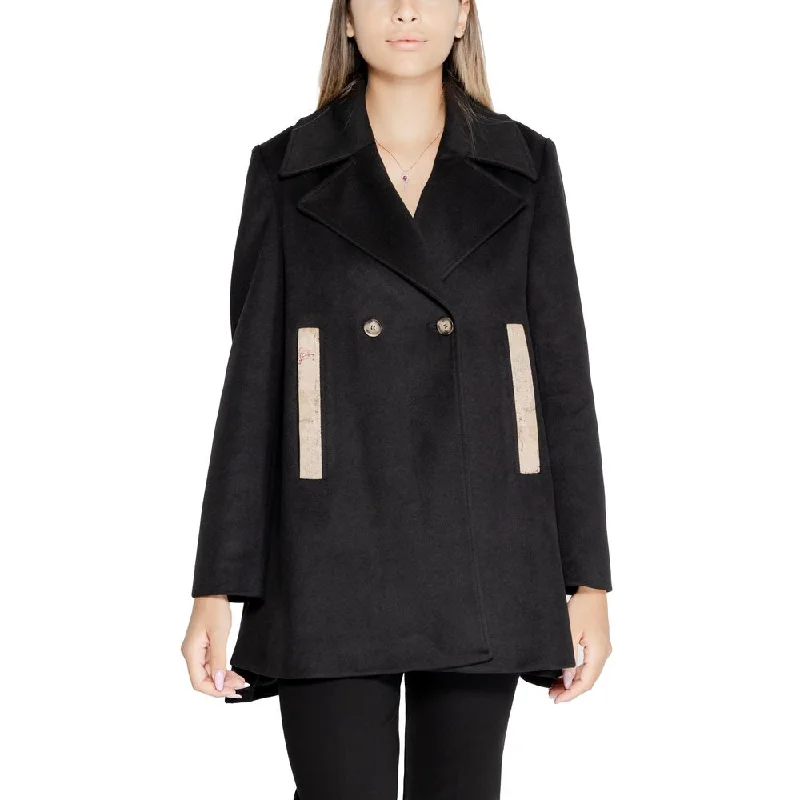 Alviero Martini Prima Classe Black Polyester Jackets & Coat Tailored Jacket Straight Jacket A-Line Jacket Alviero Martini Prima Classe Black Polyester Jackets & Coat Tailored Jacket Straight Jacket A-Line Jacket