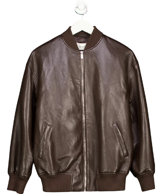 Babaton Brown Avedon Vegan Leather Bomber Jacket UK S Corduroy Jacket Velvet Jacket Brocade Jacket Babaton Brown Avedon Vegan Leather Bomber Jacket UK S Corduroy Jacket Velvet Jacket Brocade Jacket
