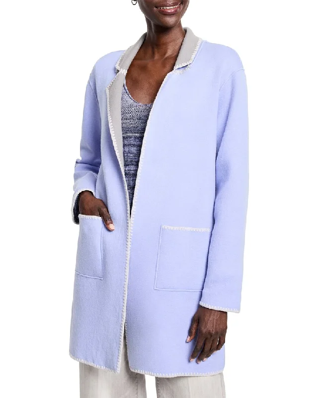 Nic & Zoe Cool Nights Reversible Knit Jacket Oversized Jacket Tailored Jacket Straight Jacket Nic & Zoe Cool Nights Reversible Knit Jacket Oversized Jacket Tailored Jacket Straight Jacket