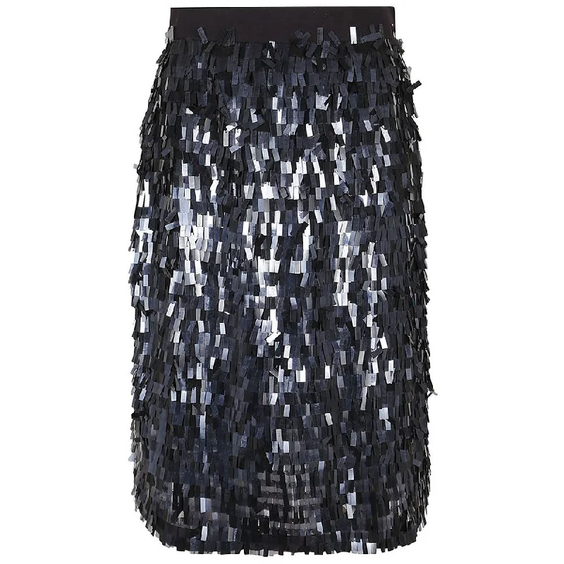 PINKO Black Polyester Skirt denim skirt durable