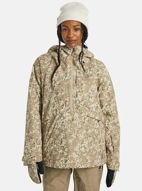 BURTON GORE PILLOWLINE ANORAK WOMEN'S JACKET Knit Fabric Woven Fabric Fleece Fabric BURTON GORE PILLOWLINE ANORAK WOMEN'S JACKET Knit Fabric Woven Fabric Fleece Fabric