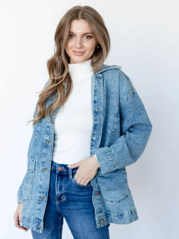 Free People A Very Denim Jacket Print Jacket Jacquard Jacket Embroidered Jacket
