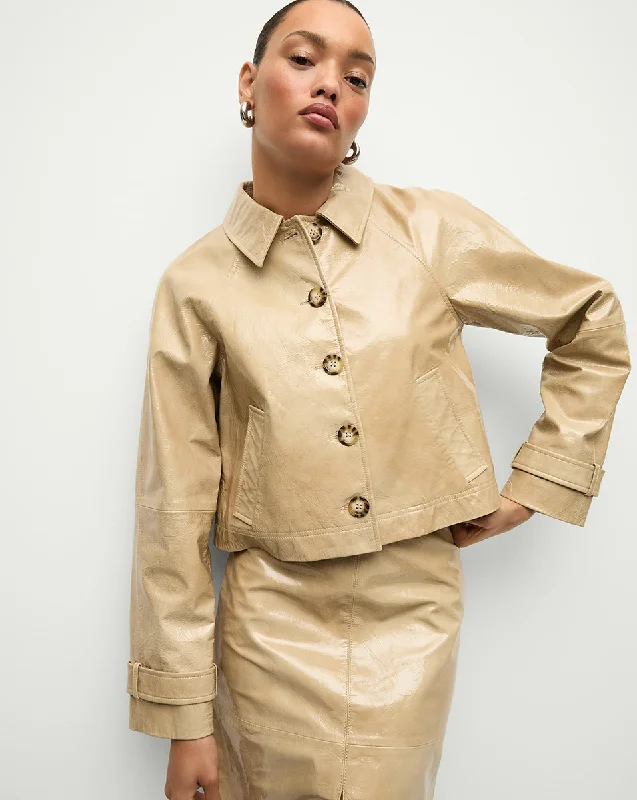 Kian Coated Leather Jacket Quilted Jacket Puffer Jacket Insulated Jacket