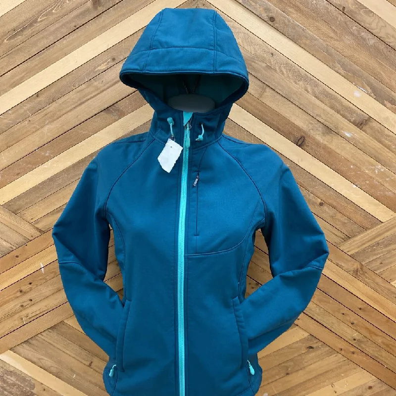 Kirkland Signature - Women's Softshell Fleece-Lined Jacket : Teal-women-SM One-Shoulder Jacket Off-the-Shoulder Jacket Asymmetrical Jacket Kirkland Signature - Women's Softshell Fleece-Lined Jacket : Teal-women-SM One-Shoulder Jacket Off-the-Shoulder Jacket Asymmetrical Jacket