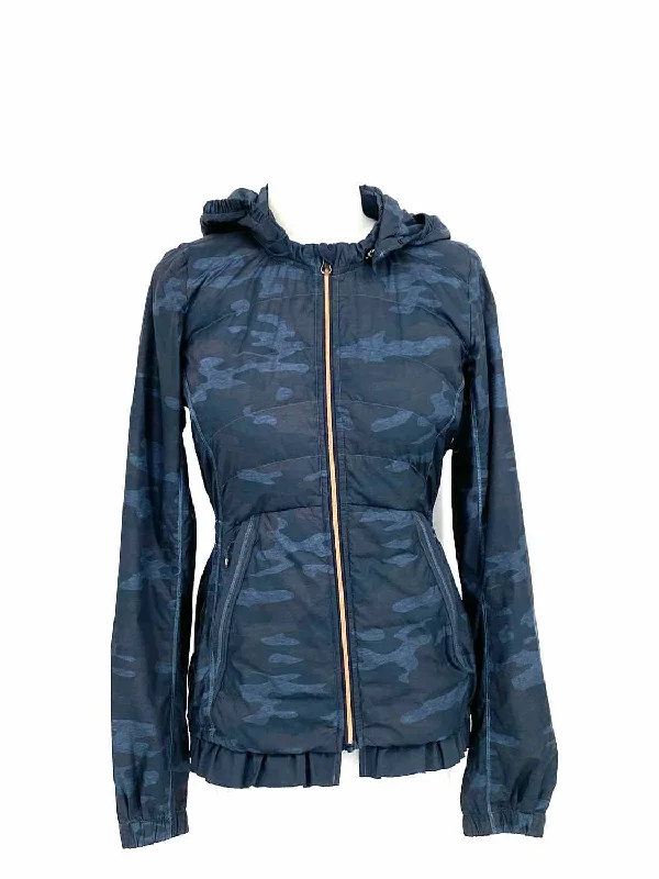 Lululemon Spring Fling Women's Blue Hooded Windbreaker Camoflage Size 4 Jacket Faux Fur Jacket Real Fur Jacket Shearling Jacket Lululemon Spring Fling Women's Blue Hooded Windbreaker Camoflage Size 4 Jacket Faux Fur Jacket Real Fur Jacket Shearling Jacket