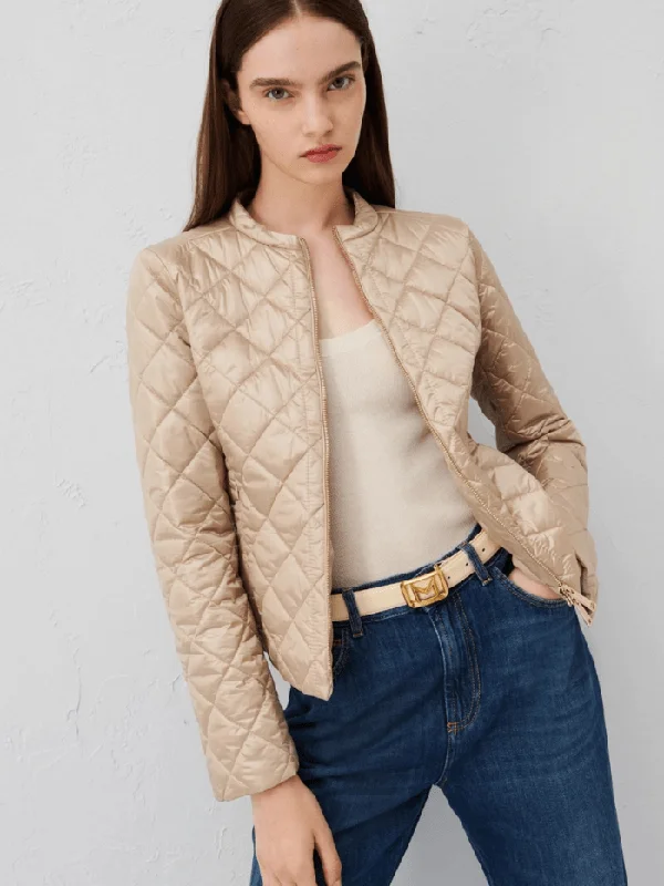 Marella TOSCA Short Padded Quilted Jacket 24134810142 Col 001 Wool Jacket Cashmere Jacket Tweed Jacket Marella TOSCA Short Padded Quilted Jacket 24134810142 Col 001 Wool Jacket Cashmere Jacket Tweed Jacket