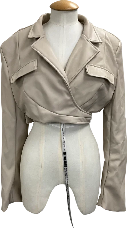 Mistress Rocks Beige Wrap Jacket In Taupe UK S Striped Jacket Polka Dot Jacket Floral Jacket Mistress Rocks Beige Wrap Jacket In Taupe UK S Striped Jacket Polka Dot Jacket Floral Jacket