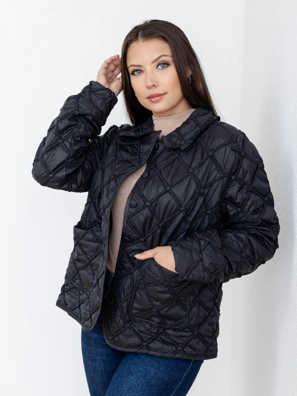 Oversized Collar Quilted Button Down Jacket Fitted Jacket Loose Jacket Oversized Jacket Oversized Collar Quilted Button Down Jacket Fitted Jacket Loose Jacket Oversized Jacket
