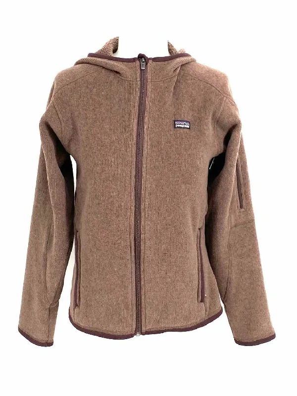 Patagonia Women's Brown Hooded Zip Size S Jacket Herringbone Jacket Houndstooth Jacket Plaid Jacket Patagonia Women's Brown Hooded Zip Size S Jacket Herringbone Jacket Houndstooth Jacket Plaid Jacket