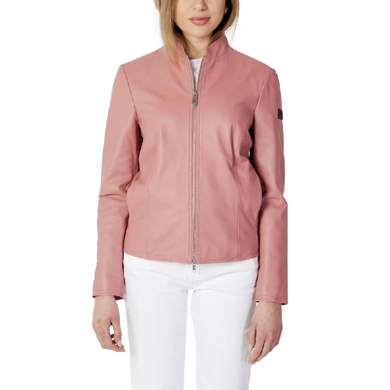 Peuterey Multicolor Leather Jackets & Coat Front Pockets Side Pockets Patch Pockets