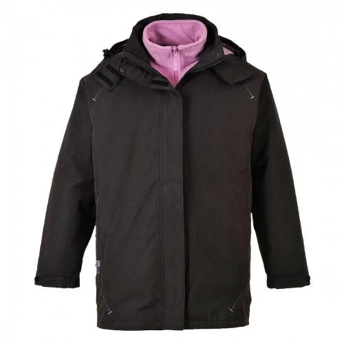 Portwest Womens/Ladies Elgin 3 in 1 Jacket Stand-Up Collar Roll-Neck Collar Turtle Neck Portwest Womens/Ladies Elgin 3 in 1 Jacket Stand-Up Collar Roll-Neck Collar Turtle Neck