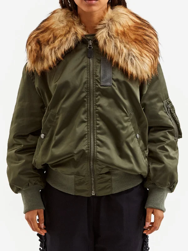 RhodolirioN B-15 Type Big Collar Jacket - Army Twill Embroidered Jacket Appliqued Jacket Beaded Jacket