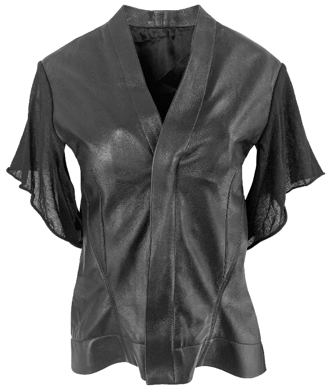Rick Owens Tommy Biker Jacket in Black Denim Jacket Leather Jacket Suede Jacket