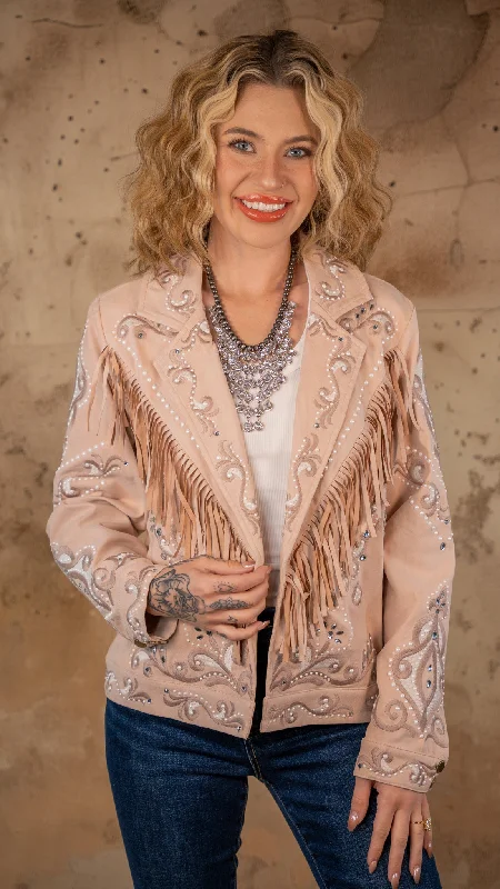 Ridin' Into Town Embellished Jacket Zip Front Button Front Snap Front