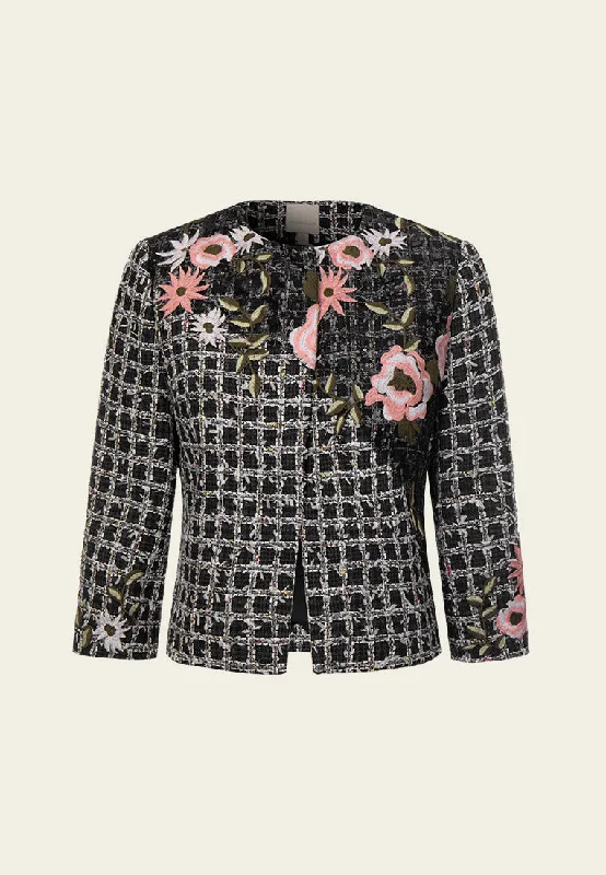 Sequine-detail Embroidered Cropped Jacket Print Jacket Jacquard Jacket Patchwork Jacket Sequine-detail Embroidered Cropped Jacket Print Jacket Jacquard Jacket Patchwork Jacket