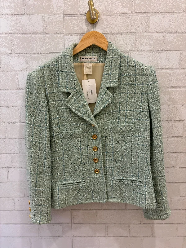 SONIA RYKIEL Vintage Tweed Jacket / M Insulated Jacket Fitted Jacket Loose Jacket