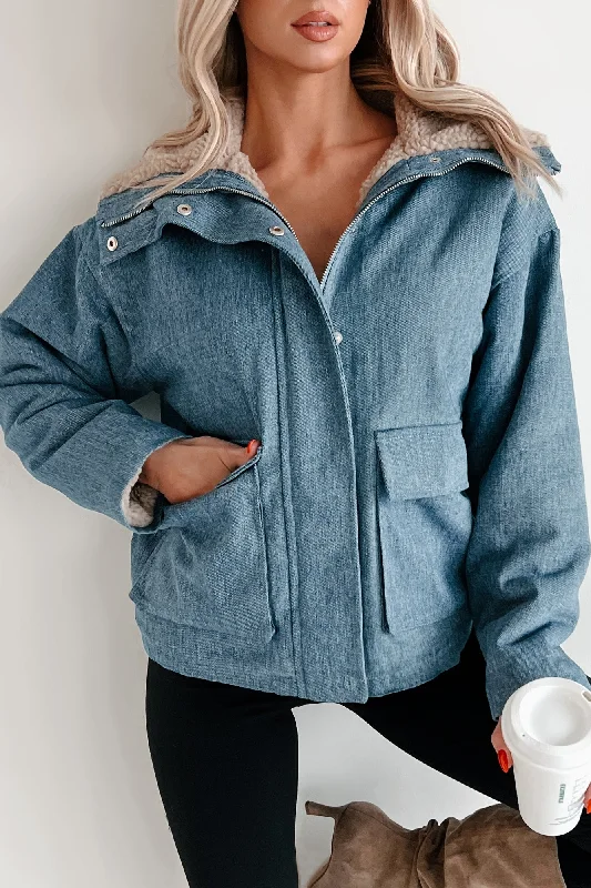 Taylee Fleece Lined Denim Jacket (Denim Blue) Mesh Jacket Canvas Jacket Denim Jacket Taylee Fleece Lined Denim Jacket (Denim Blue) Mesh Jacket Canvas Jacket Denim Jacket