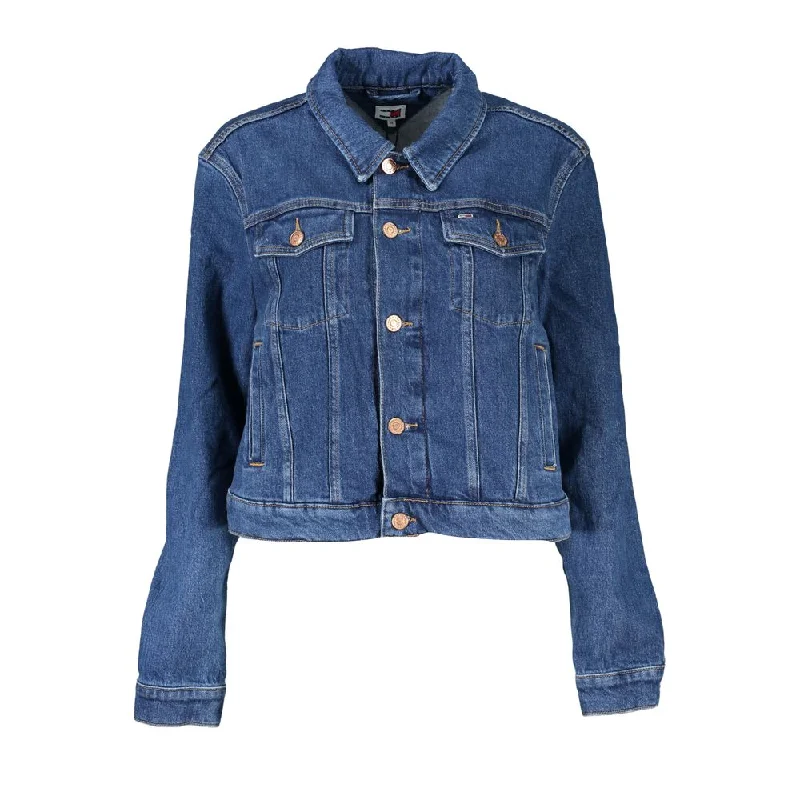 Tommy Hilfiger Blue Cotton Women Jacket Striped Jacket Polka Dot Jacket Floral Jacket Tommy Hilfiger Blue Cotton Women Jacket Striped Jacket Polka Dot Jacket Floral Jacket