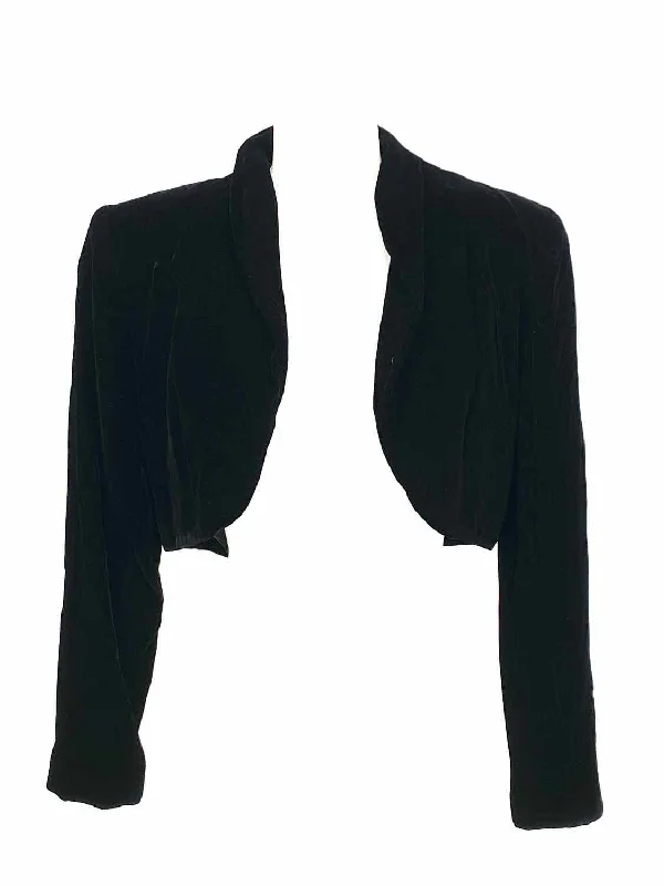 VICTOR COSTA Women's Black Bolero Velvet Size 10 Jacket Cotton Jacket Linen Jacket Terry Jacket VICTOR COSTA Women's Black Bolero Velvet Size 10 Jacket Cotton Jacket Linen Jacket Terry Jacket