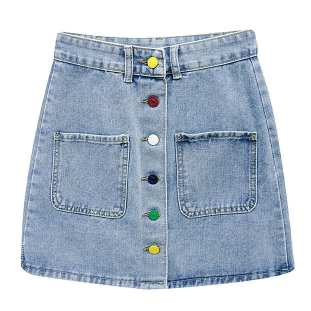 2.0 Artsy Denim Skirt vintage skirt charm