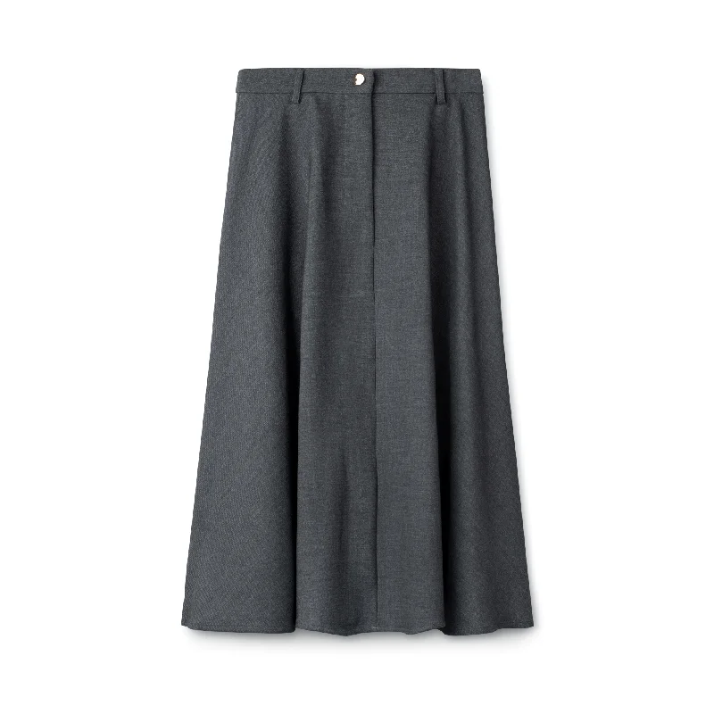 Signature Short Skirt IN: Light Grey floral skirt print