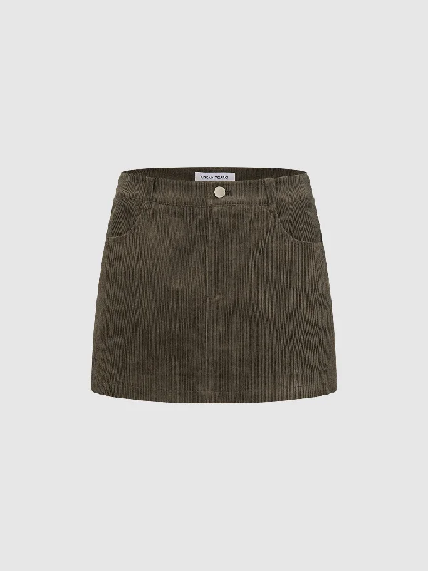 A-Line Mini Skirts silk skirt sleek