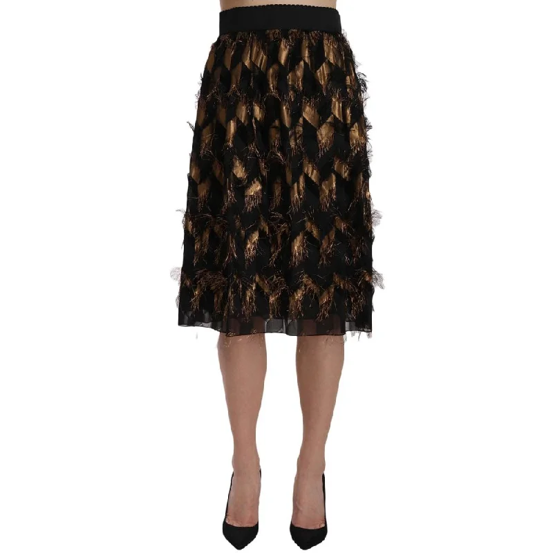 Dolce & Gabbana Bicolor  Skirt leather skirt bold