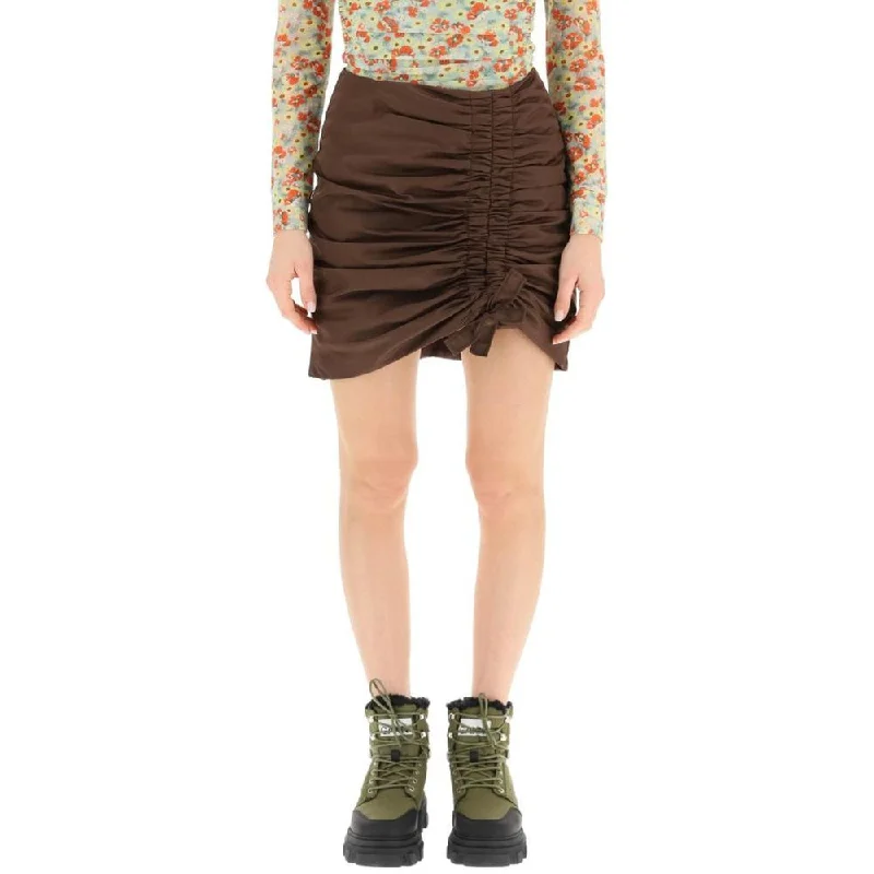 Ganni Brown  Skirt denim skirt classic