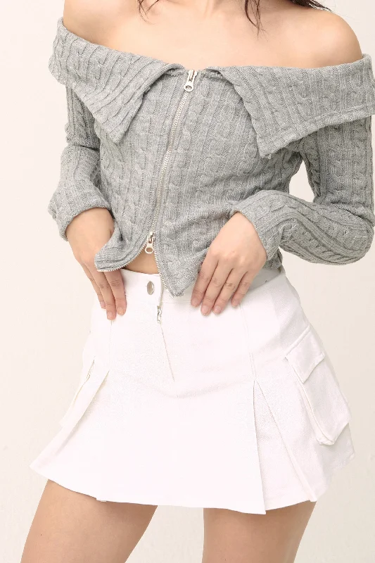 Mia Cargo Mini Skort corduroy skirt cozy