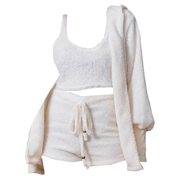 Cozy Up Top + Skirt + Jacket Set casual skirt length