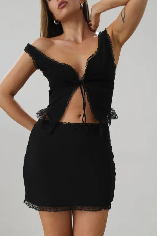 Laced In Skirt cotton skirt soft