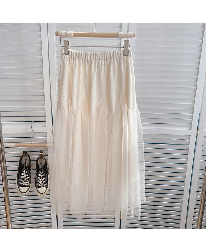 New Korean style Hong Kong Style slim A-line skirt  5809 cashmere skirt fine