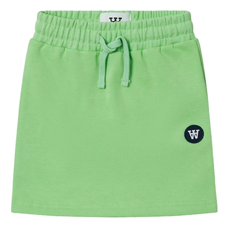 Wood Wood Pale Green Sky Skirt wool skirt breathable